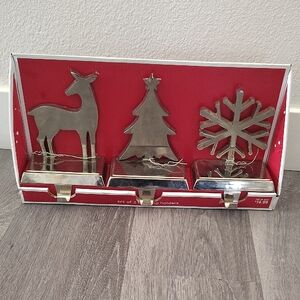 Target Silver Holiday Stocking Holder Set